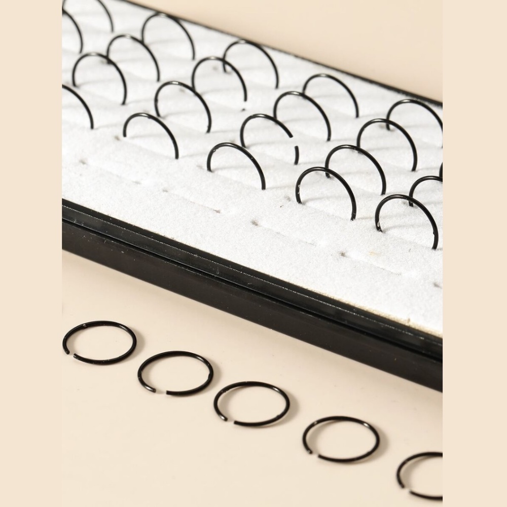 5 Pack Black Nose Ring